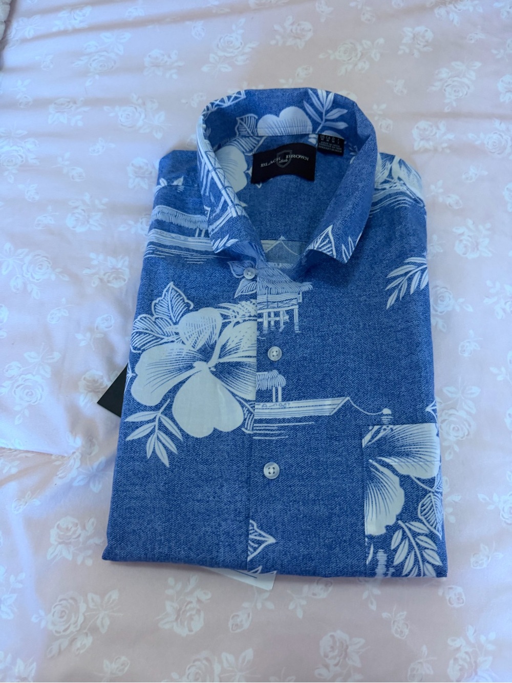 Raymond Blue & White Floral Button-Down Shirt